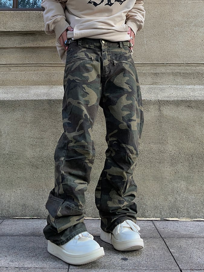De moda casual camuflaje Overalls para hombre