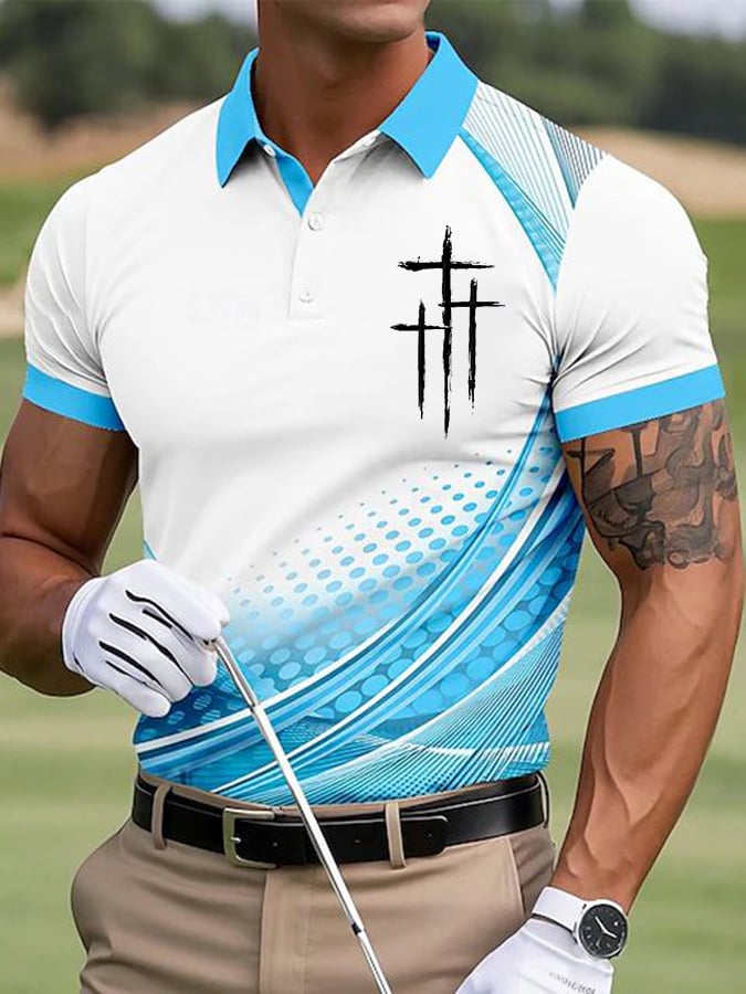 Casual Contrast Color Faith Polo para hombre