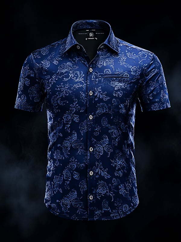 Camisa retro Gothic diseño de manga corta para hombre