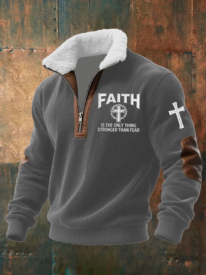 Sudadera Faith estampado cierre para hombre