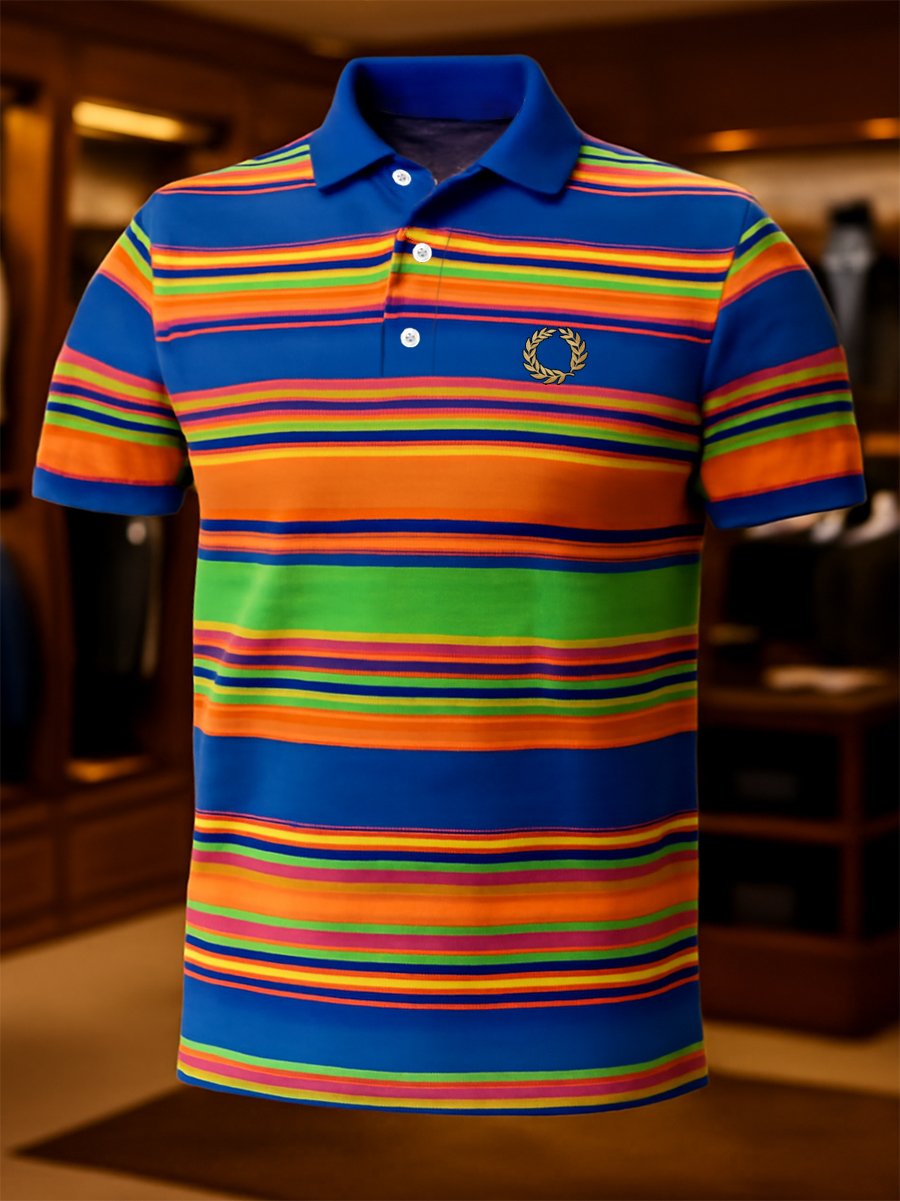 Camisa polo ejecutivo casual Button de manga corta para hombre
