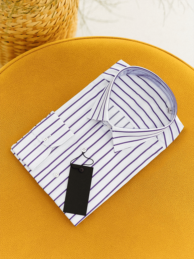 Camisa a rayas ejecutivo casual para hombre