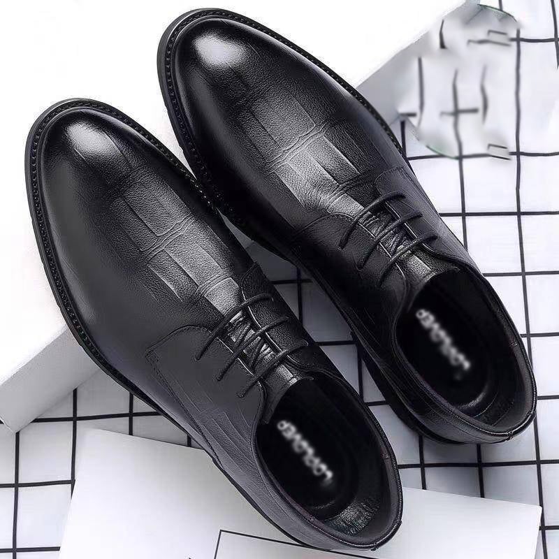 Zapatos Comfortable British ejecutivo Lace-Up Stone cuero para hombre