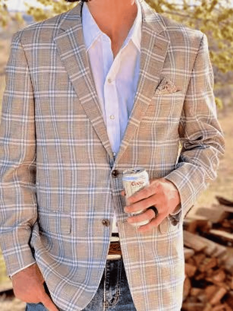 De corte entallado casual suit para hombre