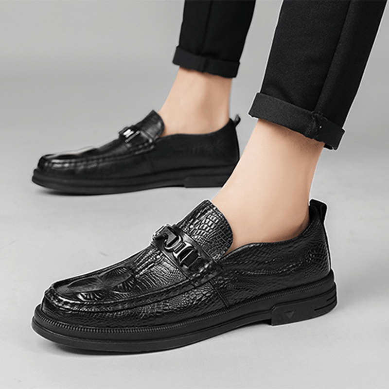 Zapatos ejecutivo casual Lace-up Pointed Toe Faux cuero para hombre