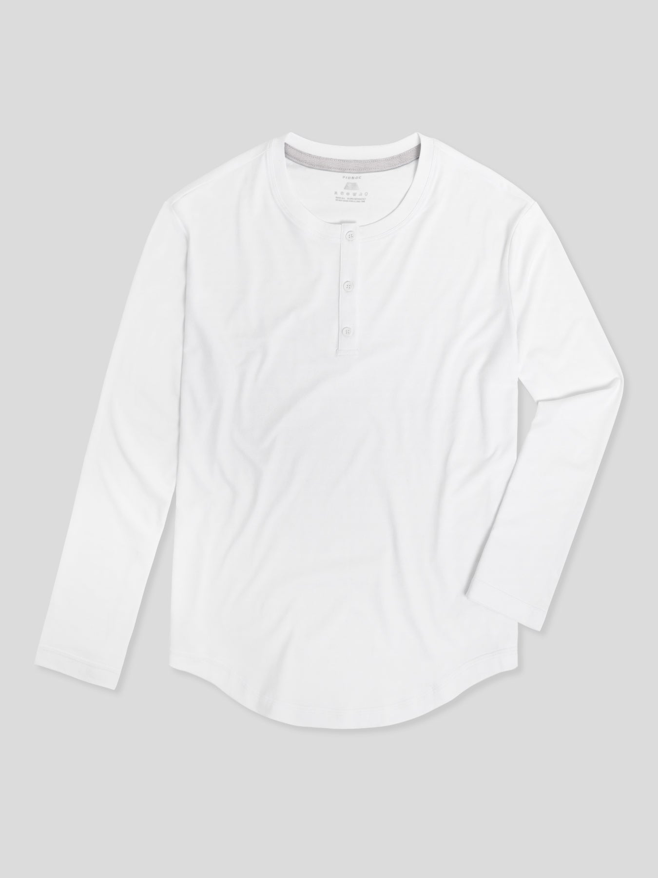 StaySmooth de manga larga Henley Drop-Cut Tee