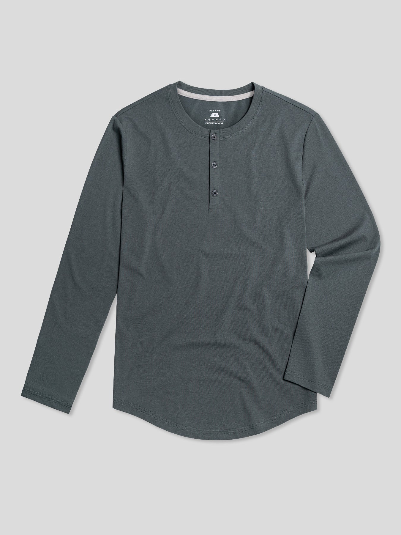 StaySmooth de manga larga Henley Drop-Cut Tee