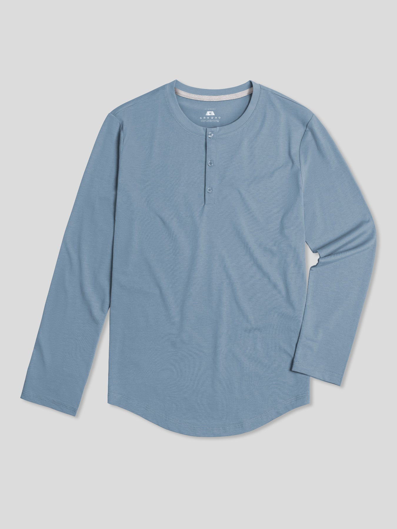 StaySmooth de manga larga Henley Drop-Cut Tee