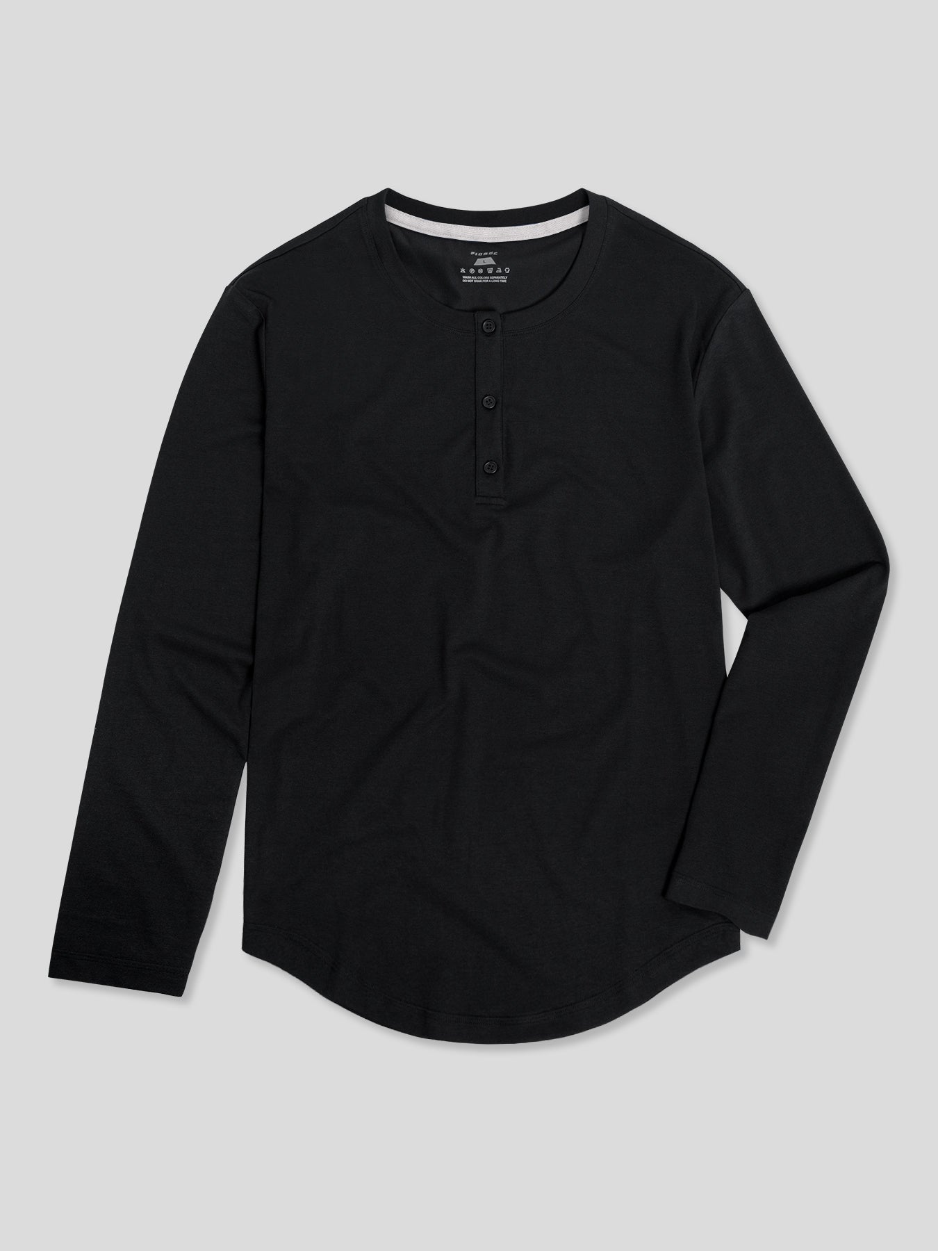 StaySmooth de manga larga Henley Drop-Cut Tee