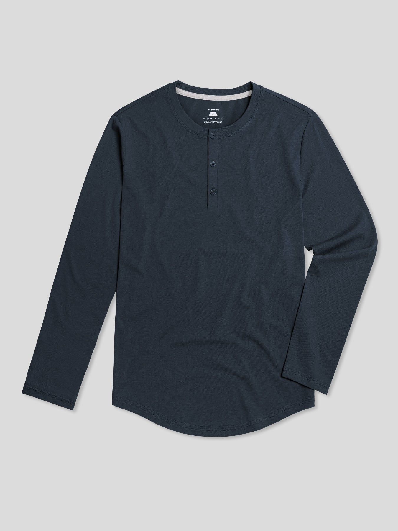 StaySmooth de manga larga Henley Drop-Cut Tee