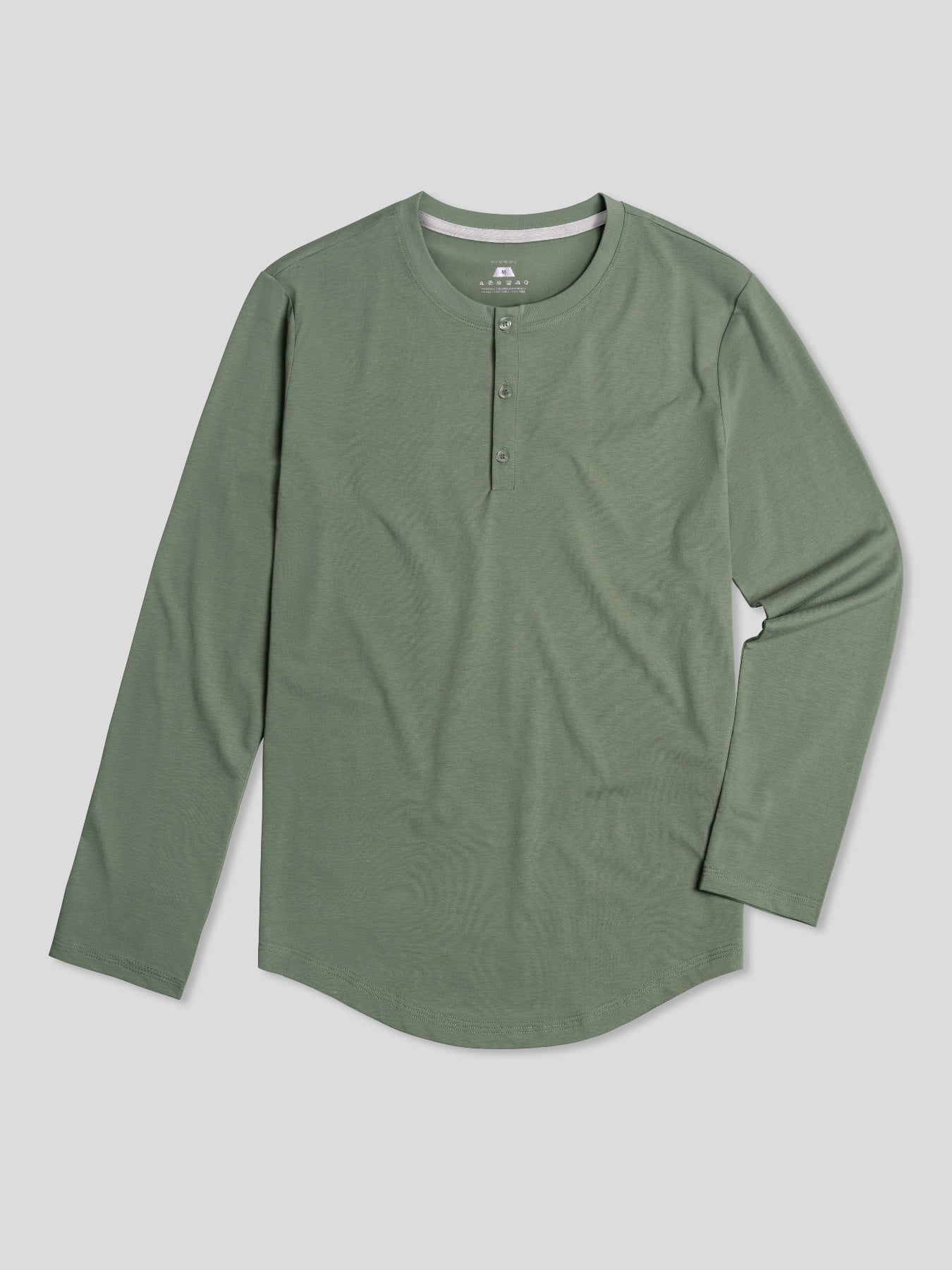 StaySmooth de manga larga Henley Drop-Cut Tee
