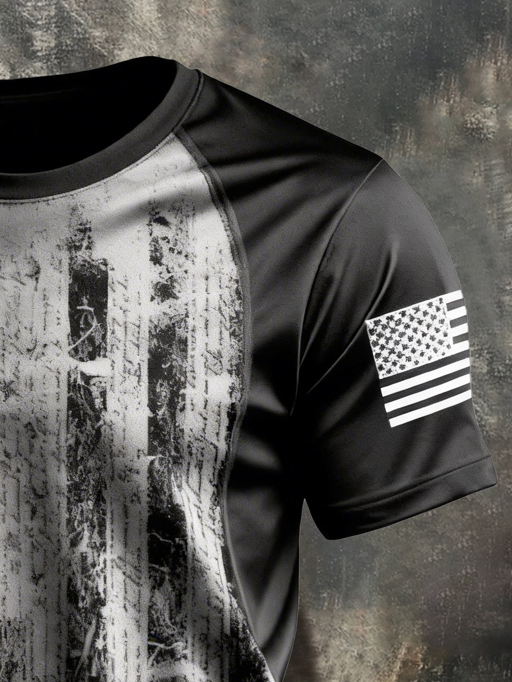 Camiseta vintage Patriot Camo de manga corta para hombre