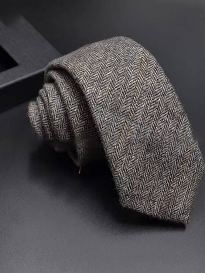 Vintage Versatile Herringbone Design a rayas Tie para hombre