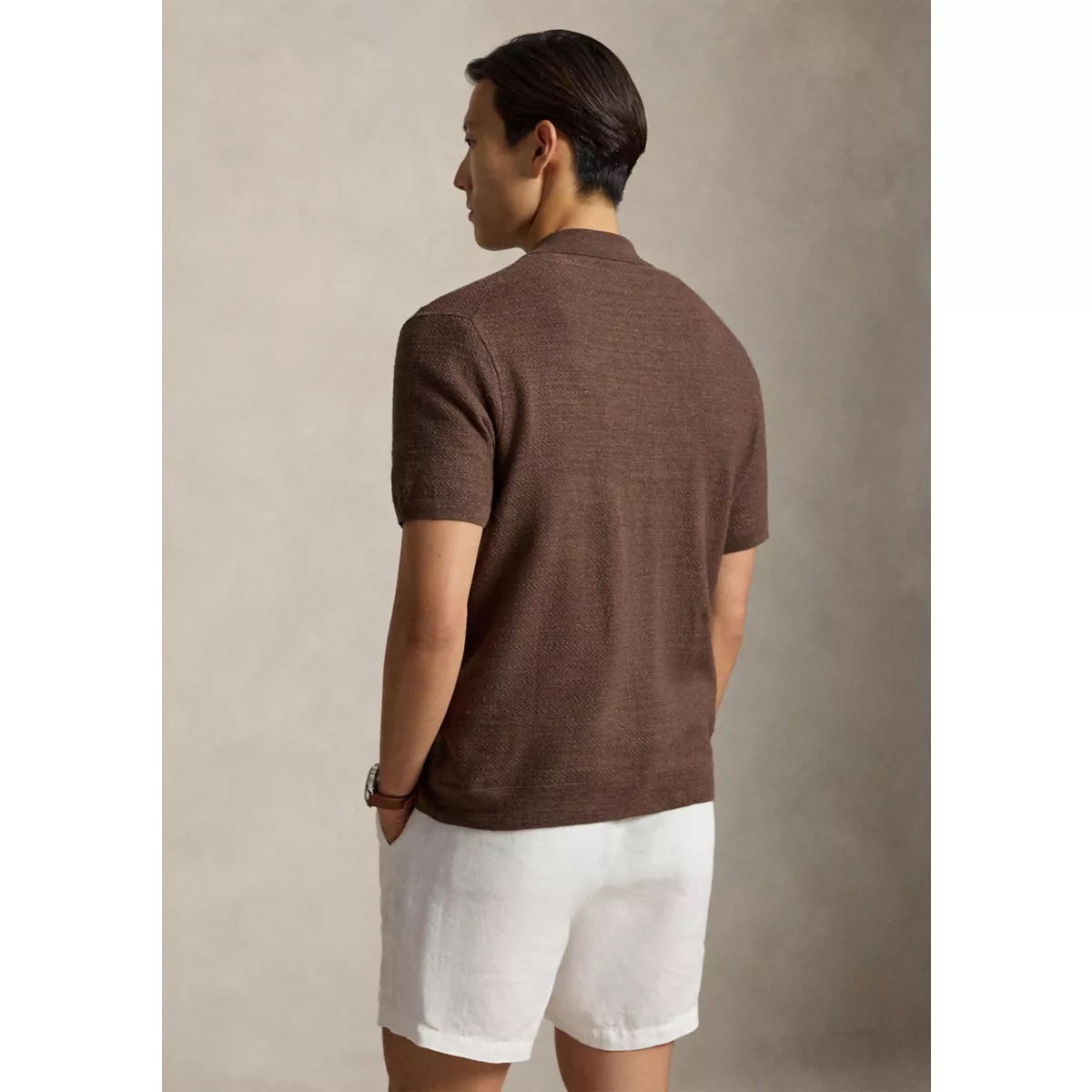Men's Cotton-Linen Short-Sleeve Cardigan - 2