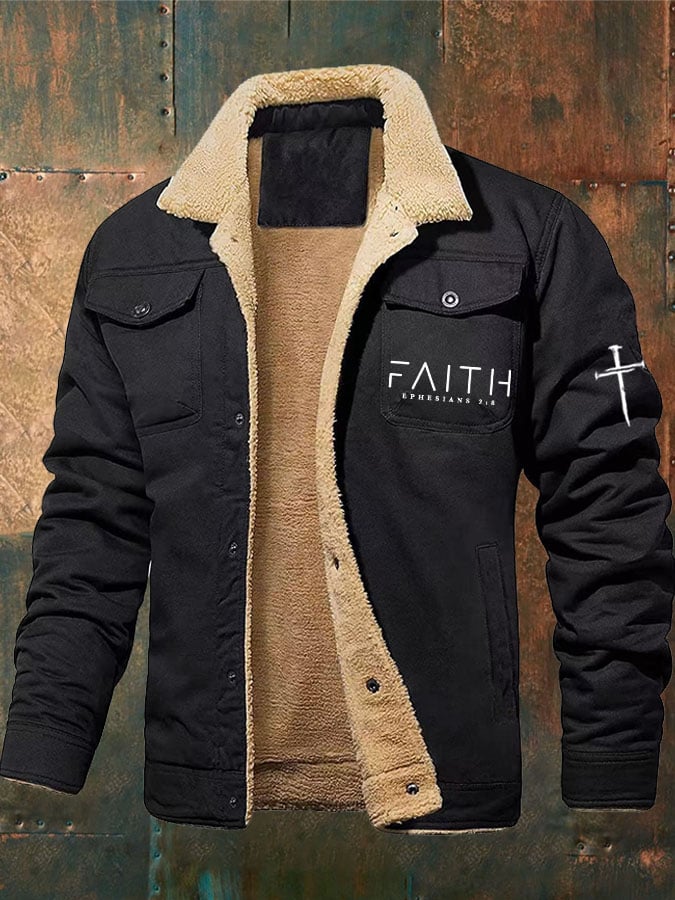 Abrigo vintage Faith estampado solapa para hombre