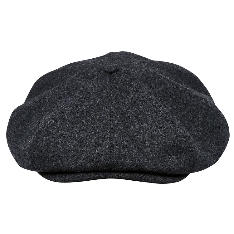 Gorras Genuine Scottish Harris Tweed 8 Panels Man Black Grey