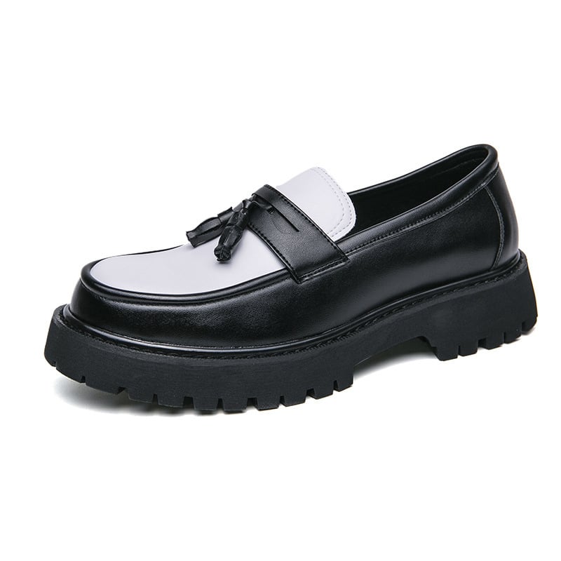 Zapatos Contrasting Color ejecutivo casual cuero para hombre