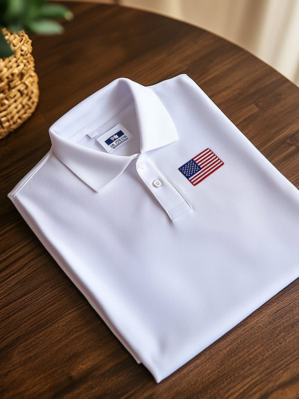 Camisa polo ejecutivo casual a cuadros Button de manga corta para hombre