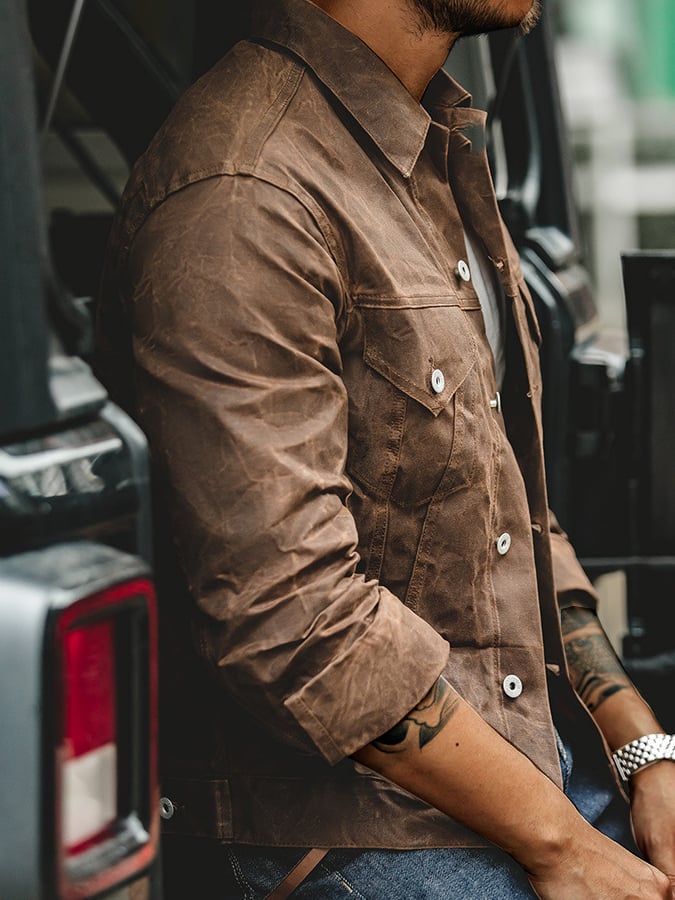 Chaqueta vintage Western Wax para hombre