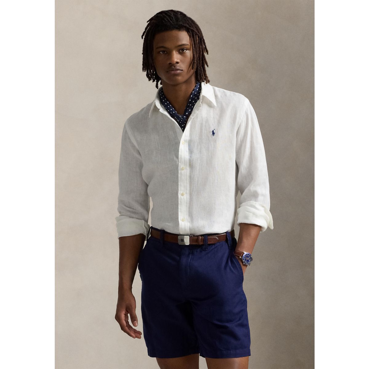 Men's Classic Fit Linen Shirt - 1