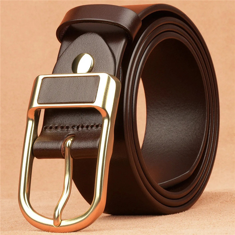 Cinturón ejecutivo casual PU cuero Square Buckle Cowboy Waistband
