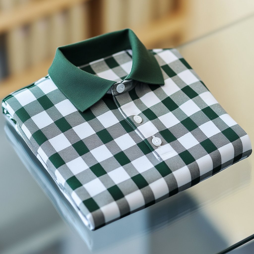 Camisa polo ejecutivo casual Button de manga corta para hombre