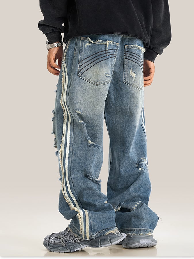Elegantee casual Ripped Jeans para hombre