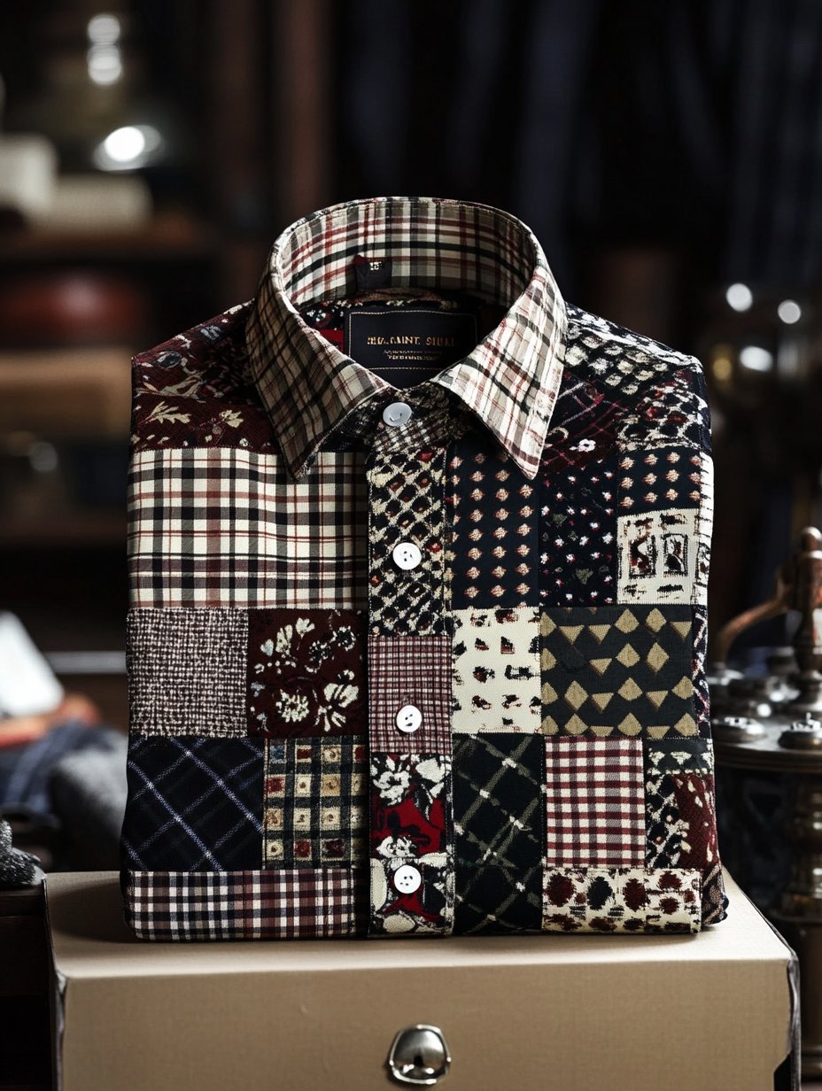 Camisa contrast color clásico de lujo ejecutivo de manga larga para hombre