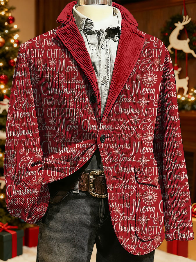 Abrigo Christmas Art Design estampado casual para hombre