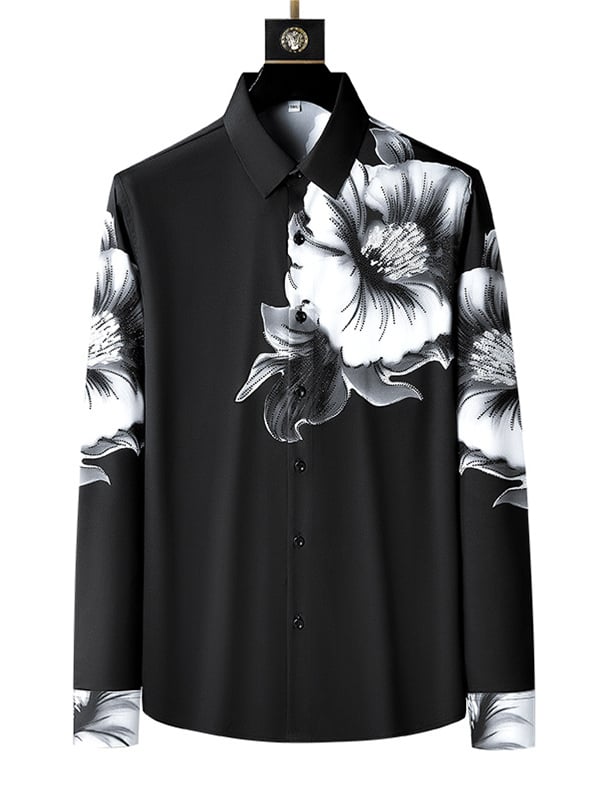 Camisa Light de lujo ejecutivo floral diseño para hombre