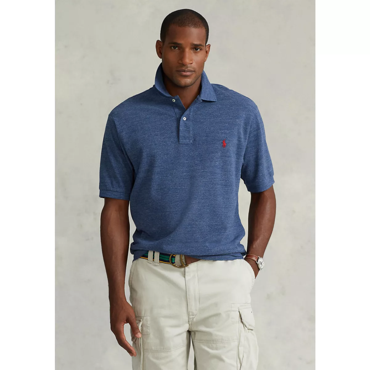 Big & Tall Classic Fit Mesh Polo Shirt - 1