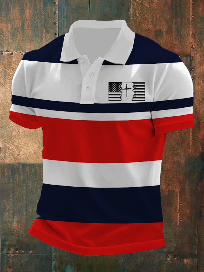 Casual Contrast Color Faith Polo para hombre