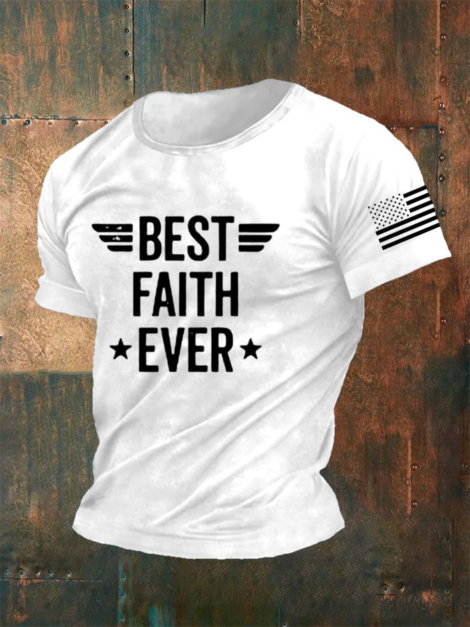 Camiseta Best Faith Ever estampado casual para hombre