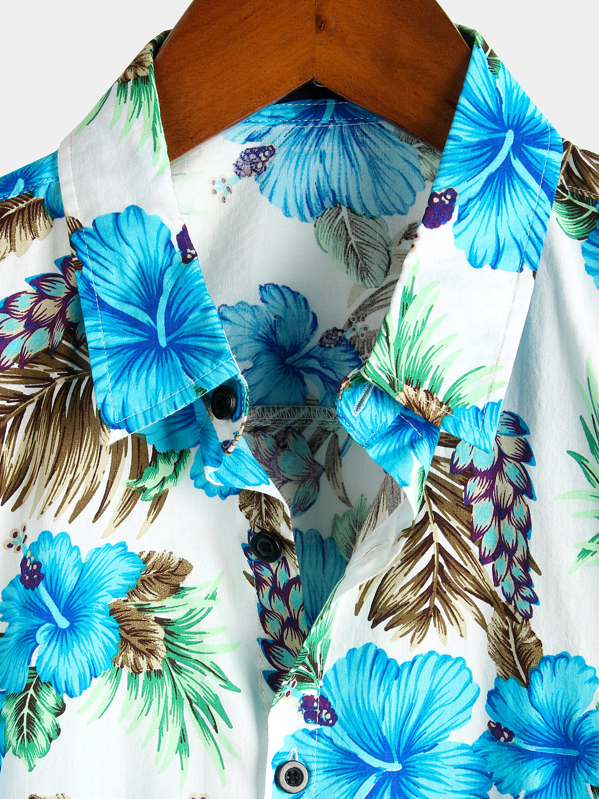 Camisa Flower de algodón Tropical Hawaiian para hombre