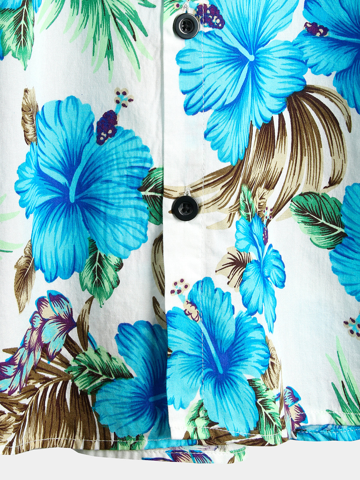 Camisa Flower de algodón Tropical Hawaiian para hombre