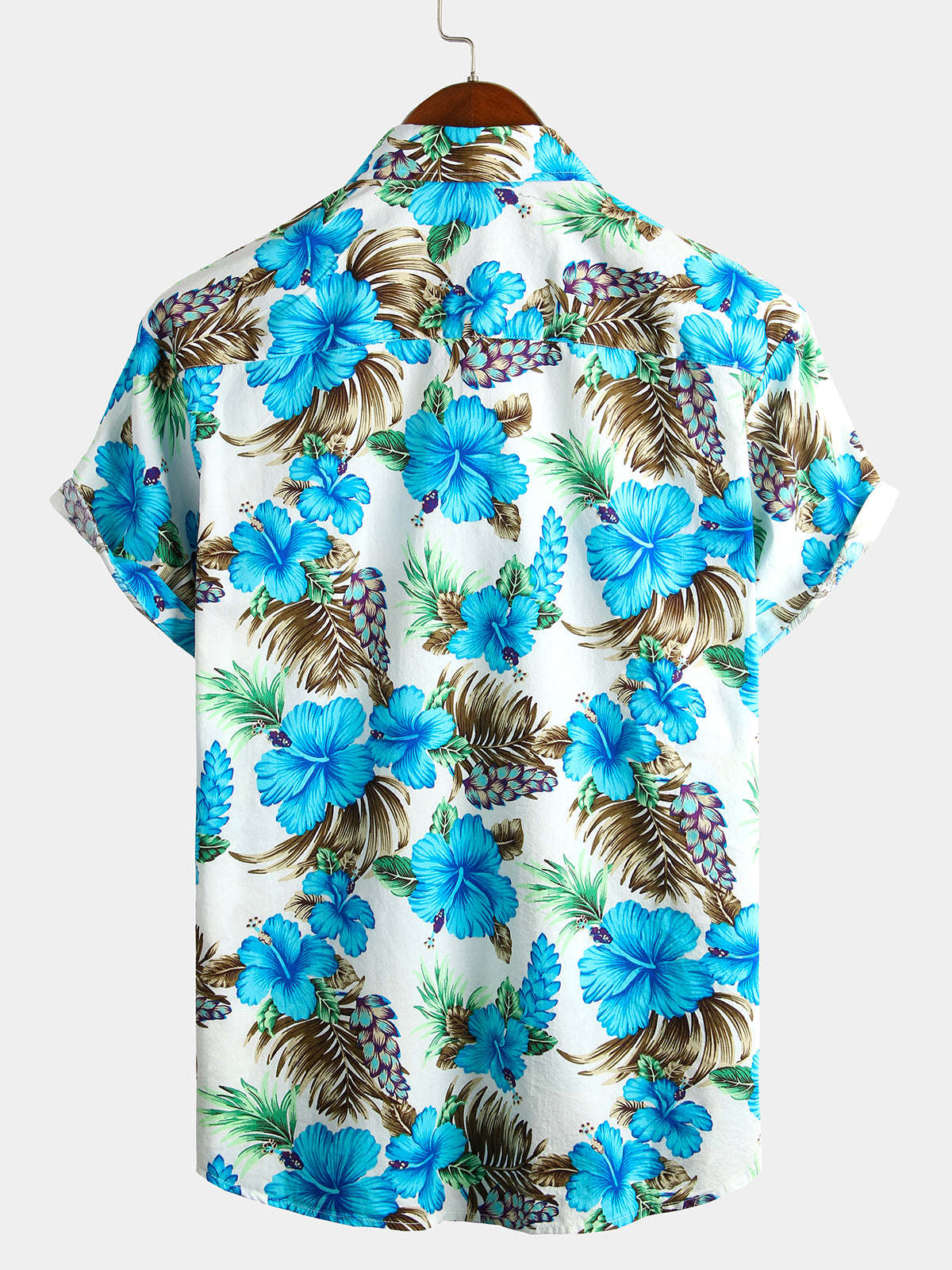 Camisa Flower de algodón Tropical Hawaiian para hombre