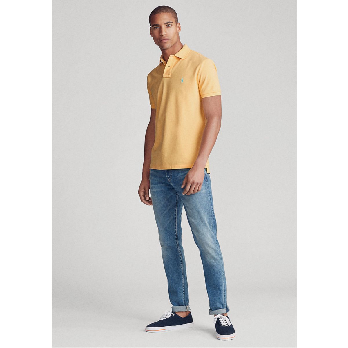 Classic Fit Mesh Polo Shirt - 4