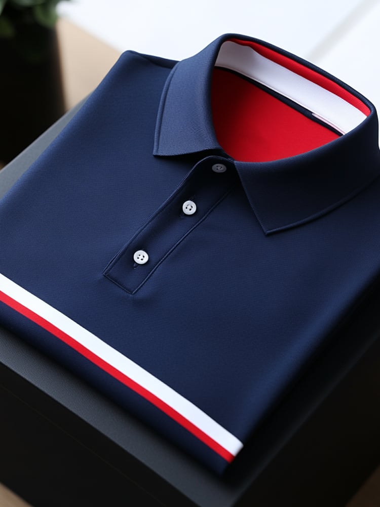 Camisa polo ejecutivo casual Button de manga corta para hombre