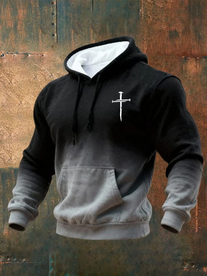 Sudadera vintage Faith estampado Hooded -Fast Shipping para hombre
