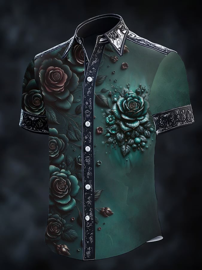 Camisa retro Gothic Dark para hombre