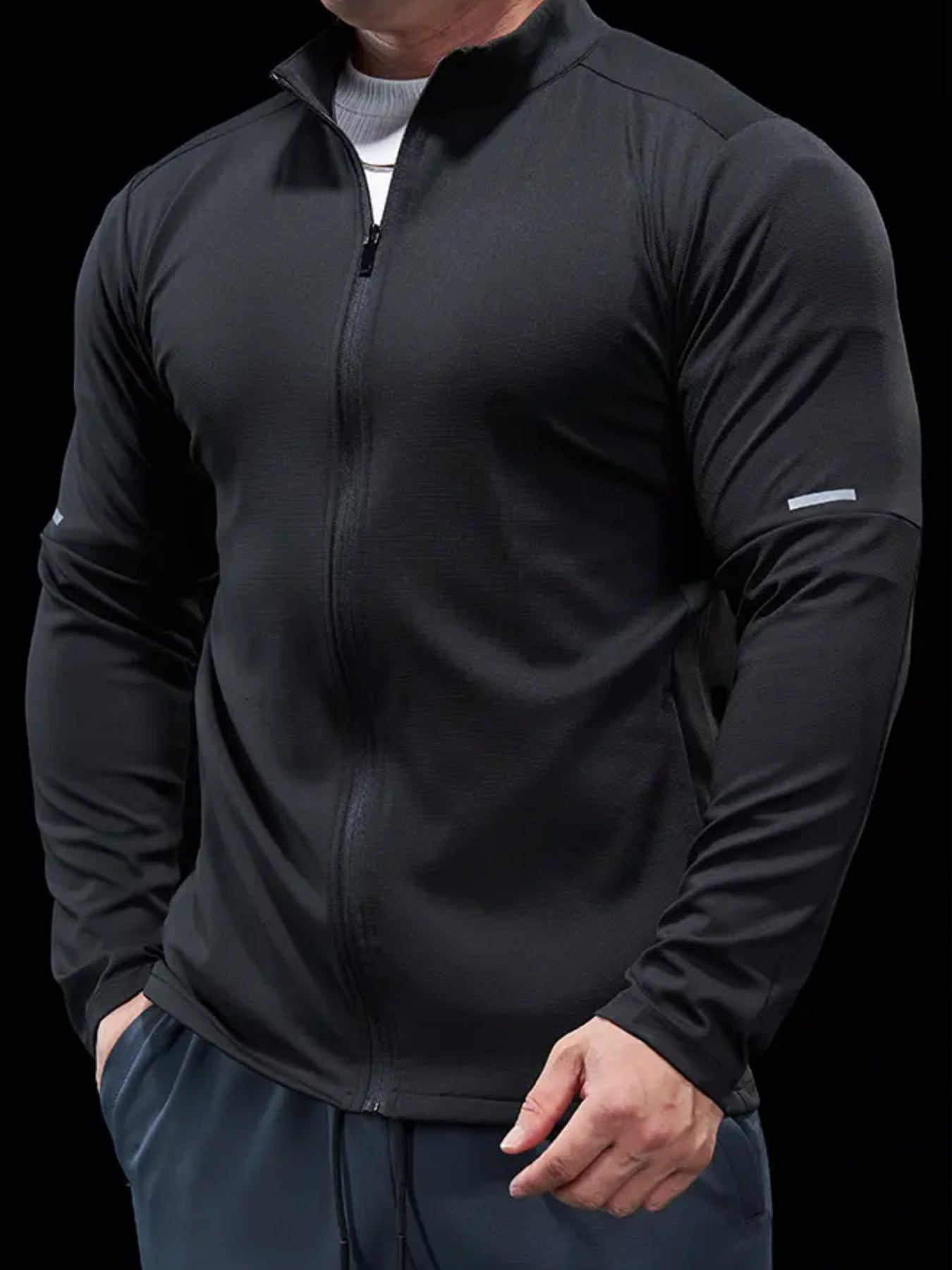 Chaqueta SmoothBlend Quick Dry Stand cuello Sports Fitness