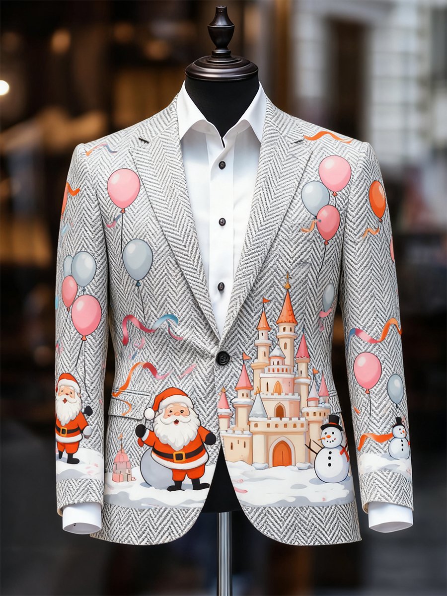 Ejecutivo casual a cuadros Christmas Suit Outerwear para hombre