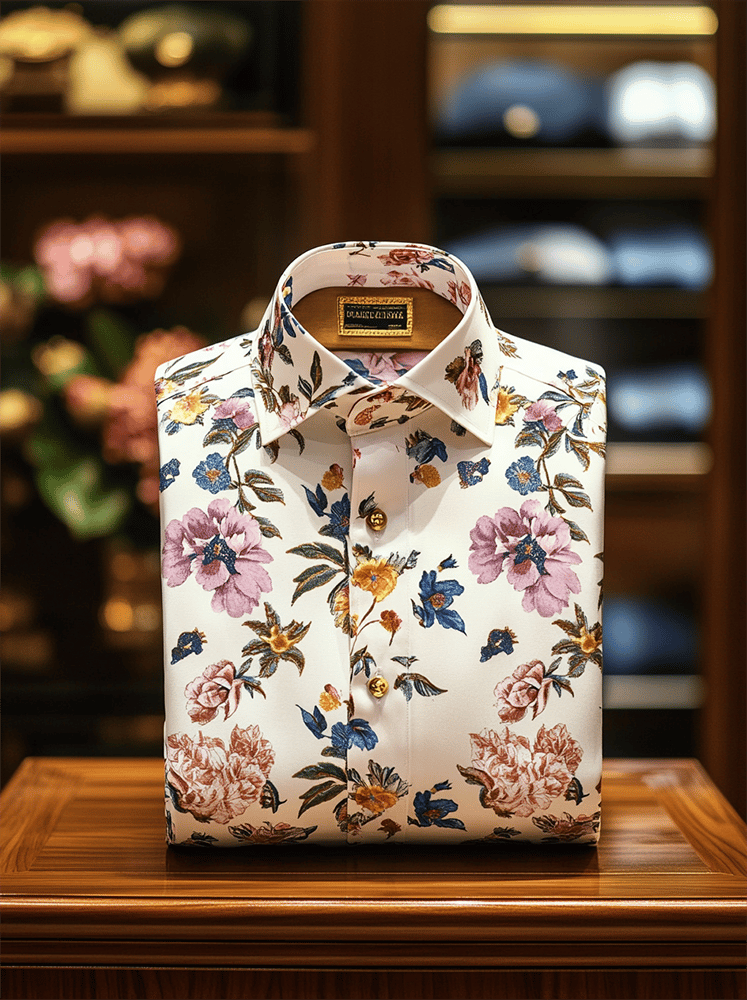 Camisa de lujo ejecutivo de manga larga para hombre