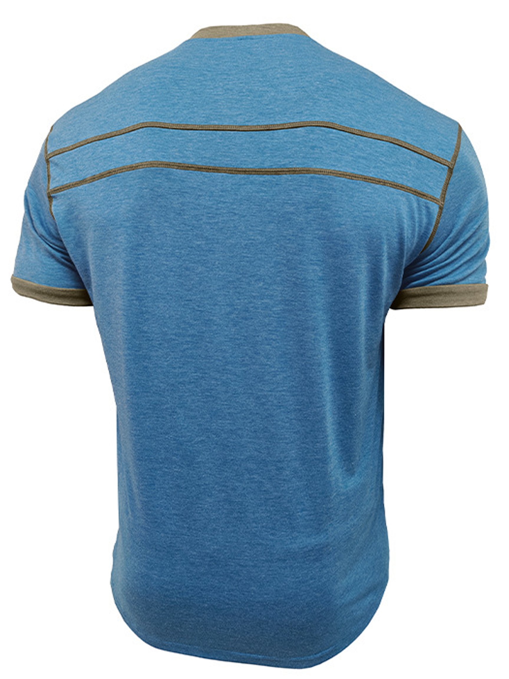 Camiseta vintage Comfortable Henley Neck de manga corta para hombre