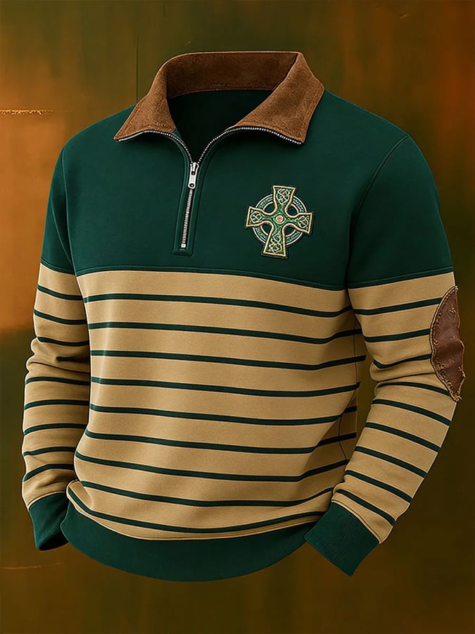 Man's Saint Patrick's Day estampado Sweatercamisa