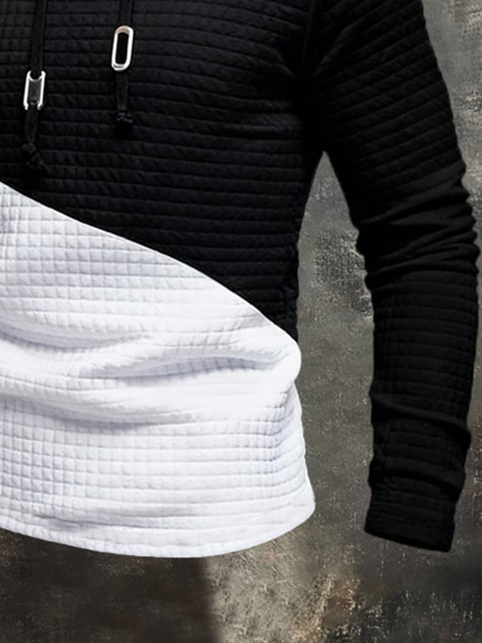 Sudadera elegantee Color-Blocked Hooded para hombre