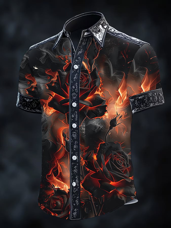 Camisa retro Gothic Dark para hombre