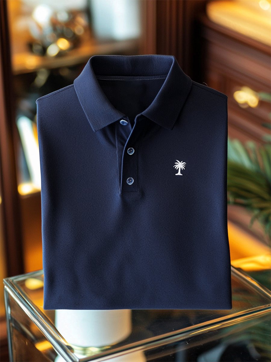 Camisa polo Couple ejecutivo casual Button de manga corta para hombre
