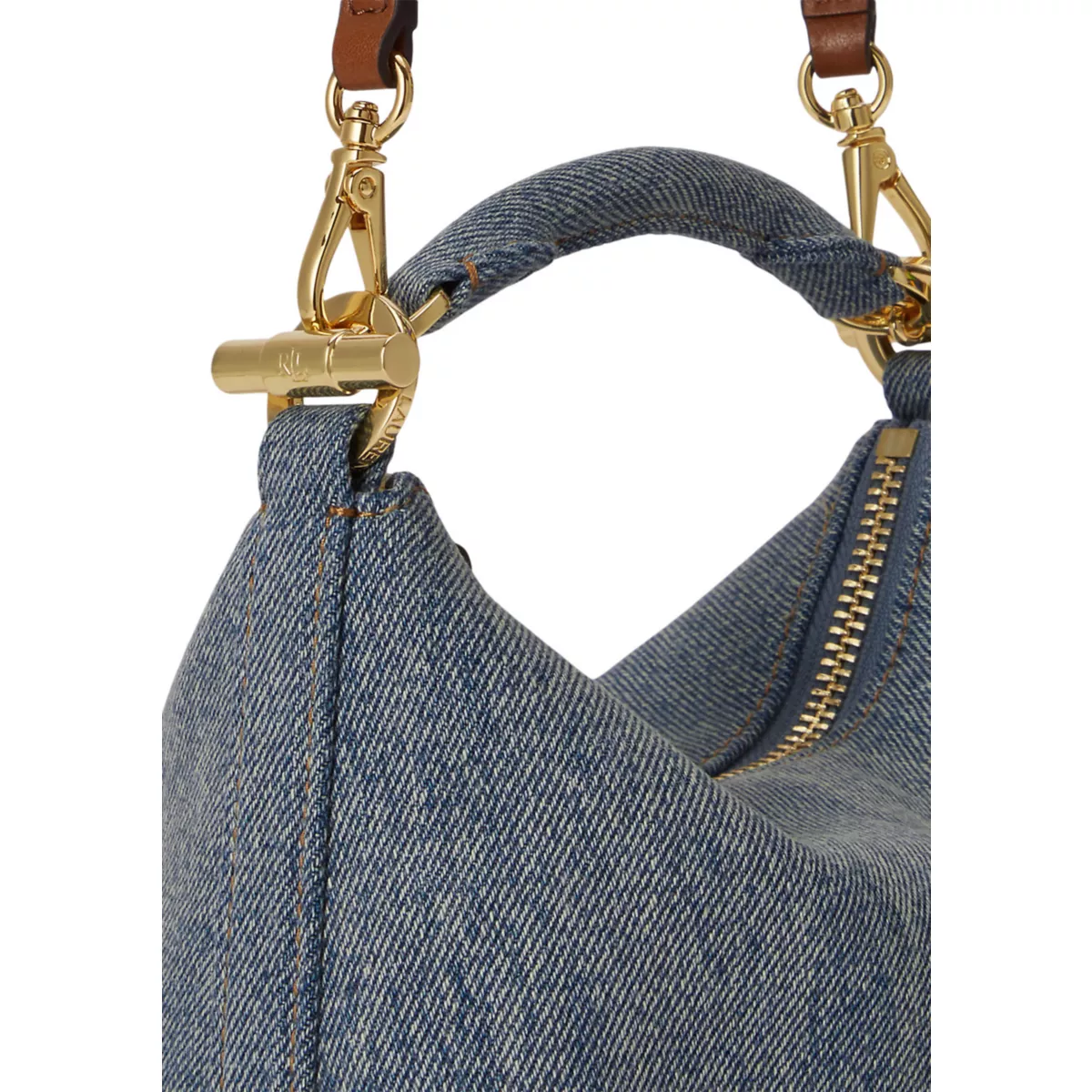 Washed Denim Mini Blaike Shoulder Bag - 7