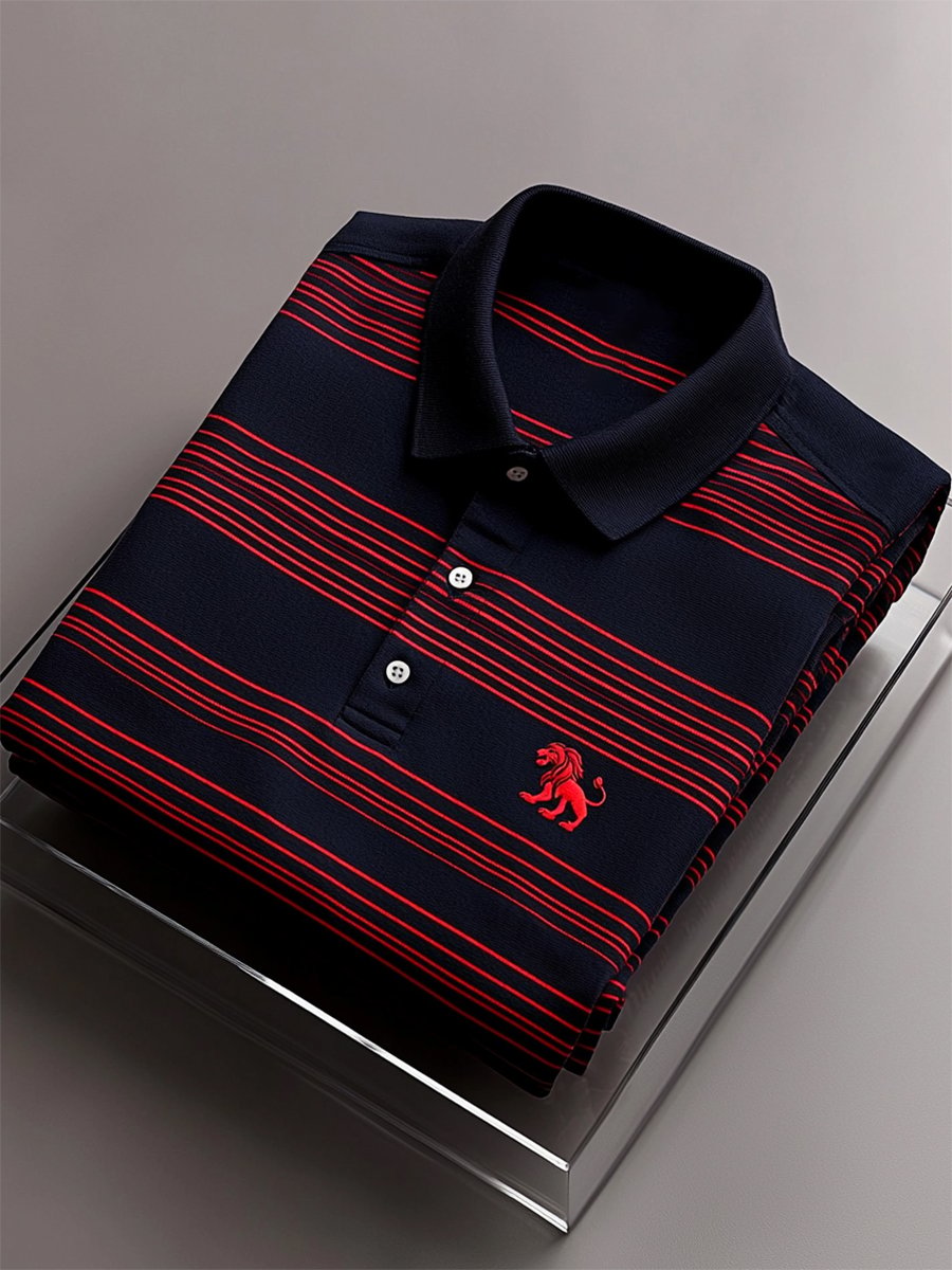 Camisa polo ejecutivo casual Button de manga corta para hombre